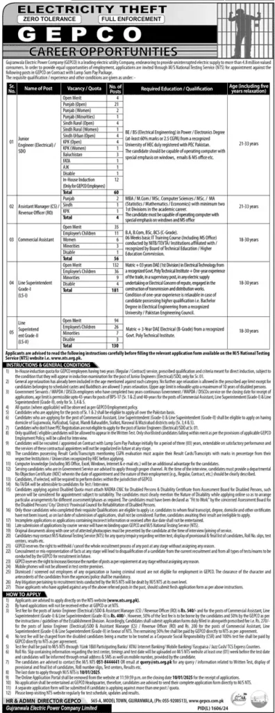 NTS GEPCO Jobs 2025