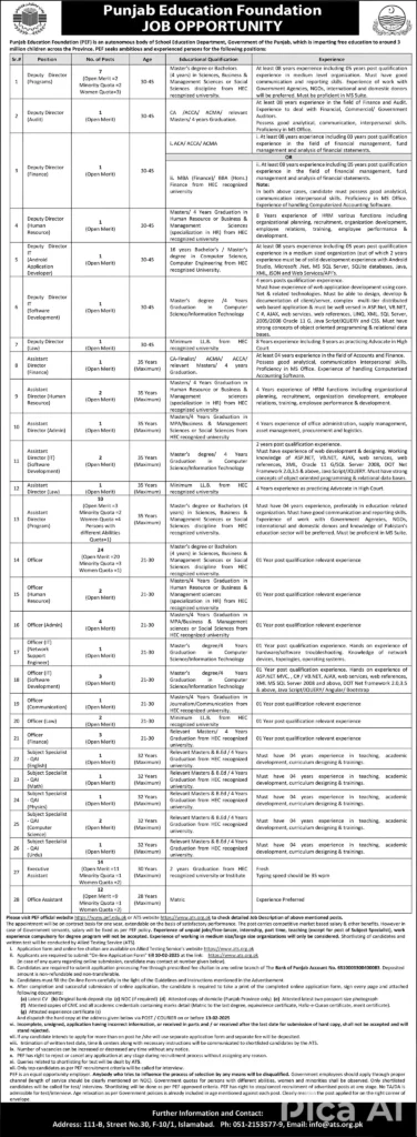 PEF Jobs 2025