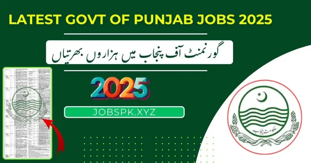 www.Jobs.Punjab.gov.pk Online Apply 2025